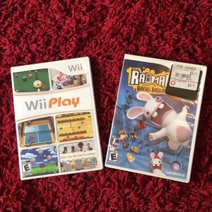 2 Wii Games.. Rayman Raving Rabbids & Wii Play